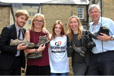 Staff from Wilkinson Woodward solicitors set off on a fundraising walk for Halifax charity Working Wonders
